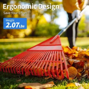 Garden Rakes with Foldable Lightweight Steel Handle