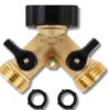 Y Hose Splitter: Heavy-Duty Brass Garden Hose Splitter