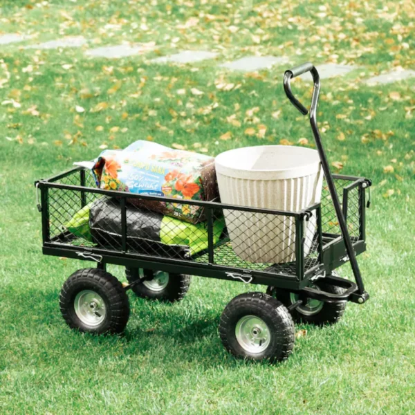 Heavy-Duty Garden Cart with Pneumatic Wheels