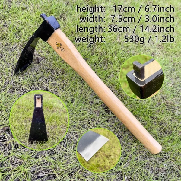 Heavy-Duty Garden Hoe with Hardwood Handle