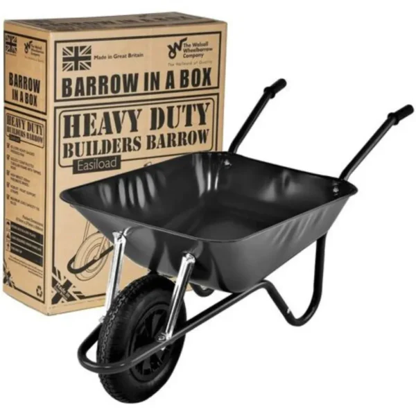 Walsall Endurance Black Steel Heavy duty Wheelbarrow 85L